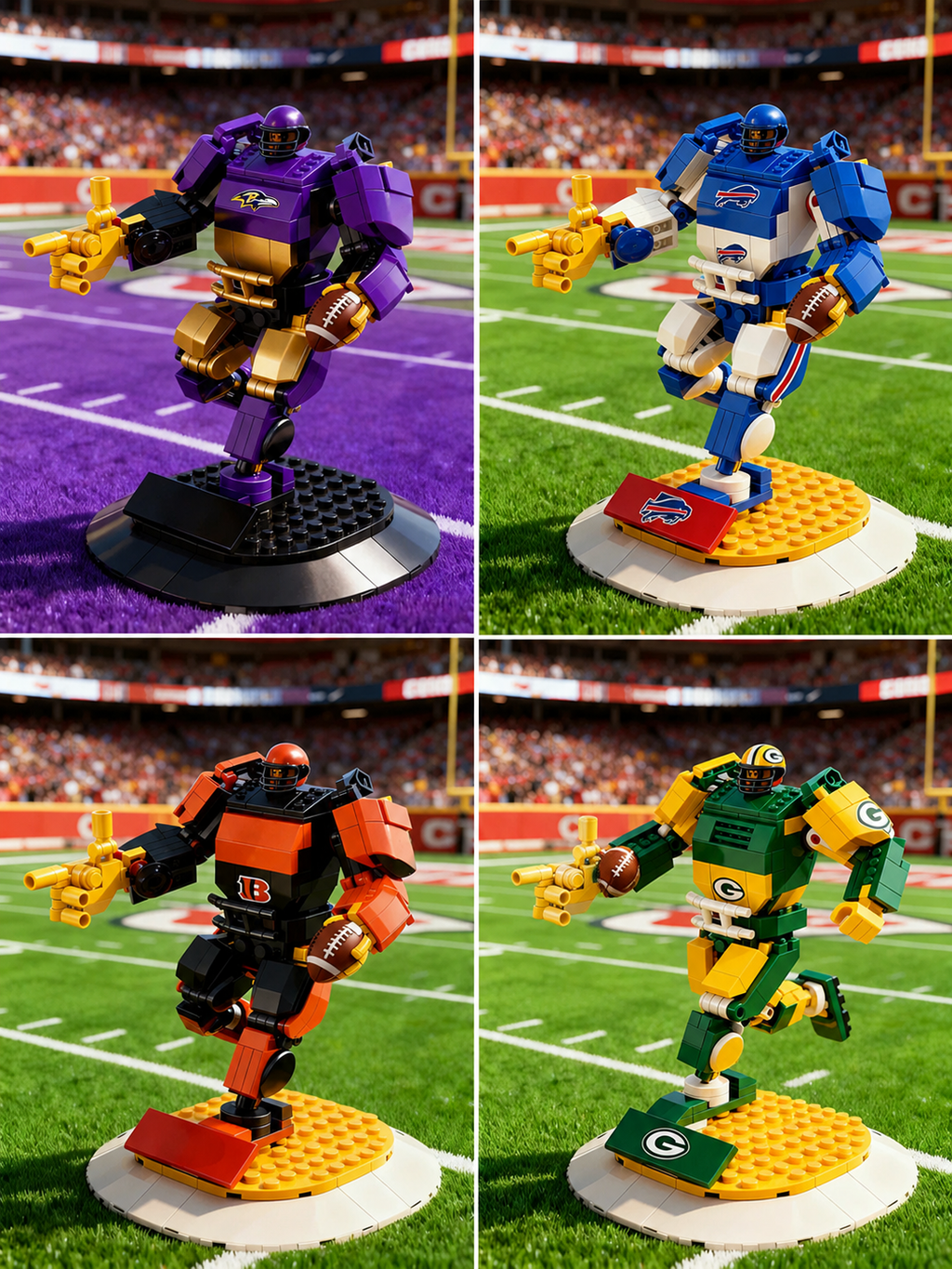 NFL Building Block Mecha Series—Creative building blocks, a great gift for fans.