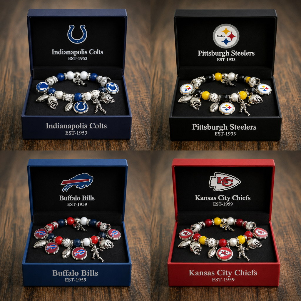 🏈 Designed for 32 NFL teams — Team-themed beaded bracelets 📿🍀