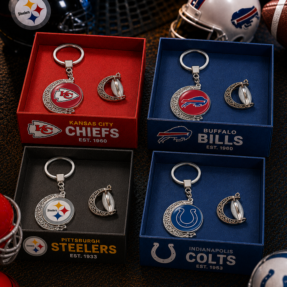 🏈 NFL 32 Teams — Team Pride Gemstone Pendant 📿🍀🏈
