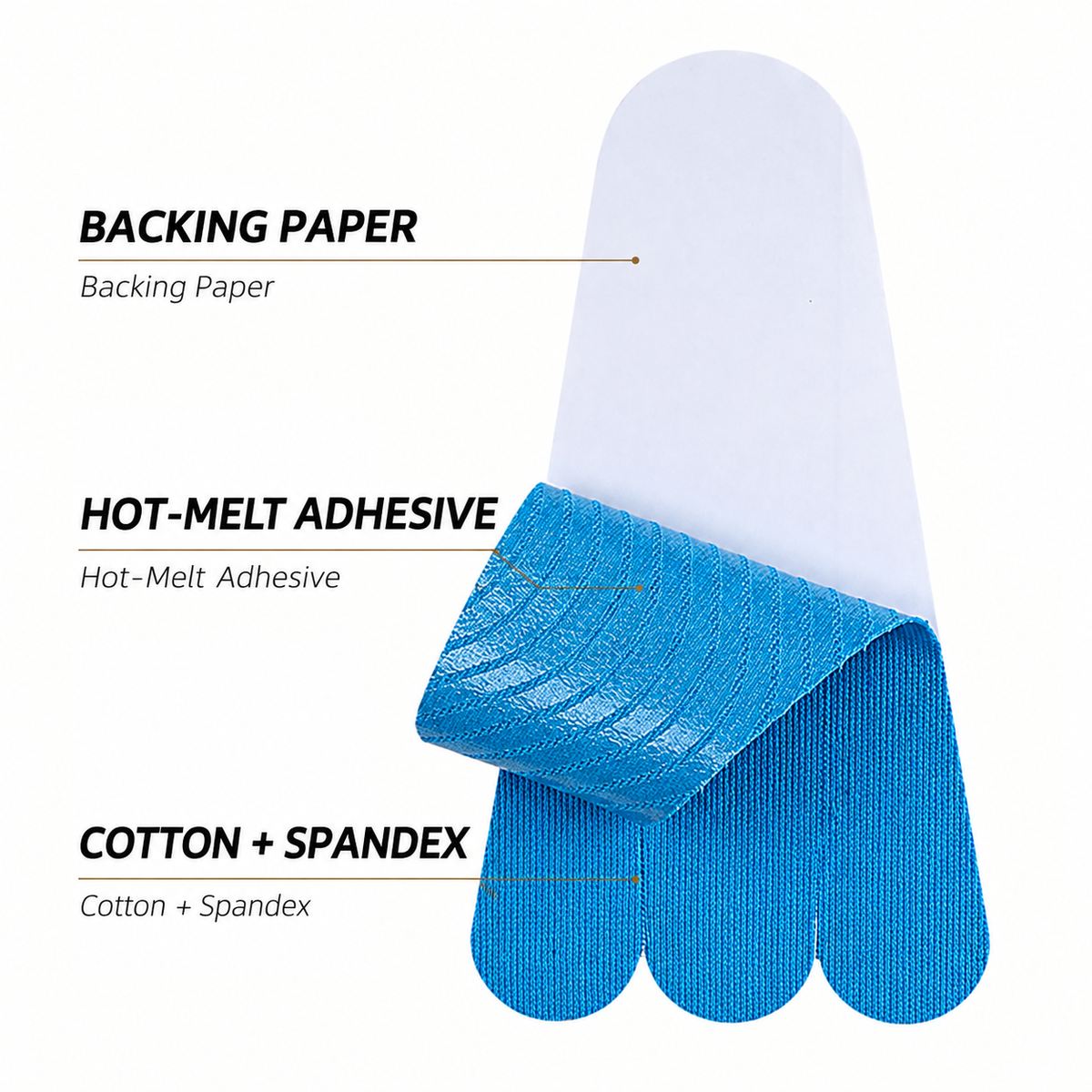 🦶 10-Piece Pre-cut Kinesiology Tape – Pain Relief Sports Tape for Plantar Fasciitis