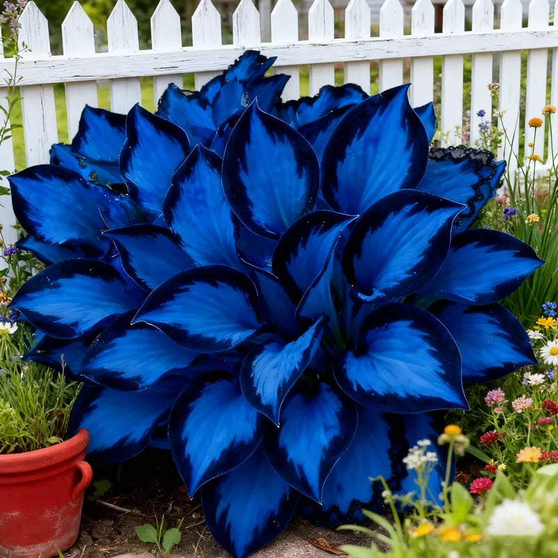 🔥2026 Hot Selling 🌌 Dark Purple Heart Hosta Seeds, a perennial garden plant that is easy to grow