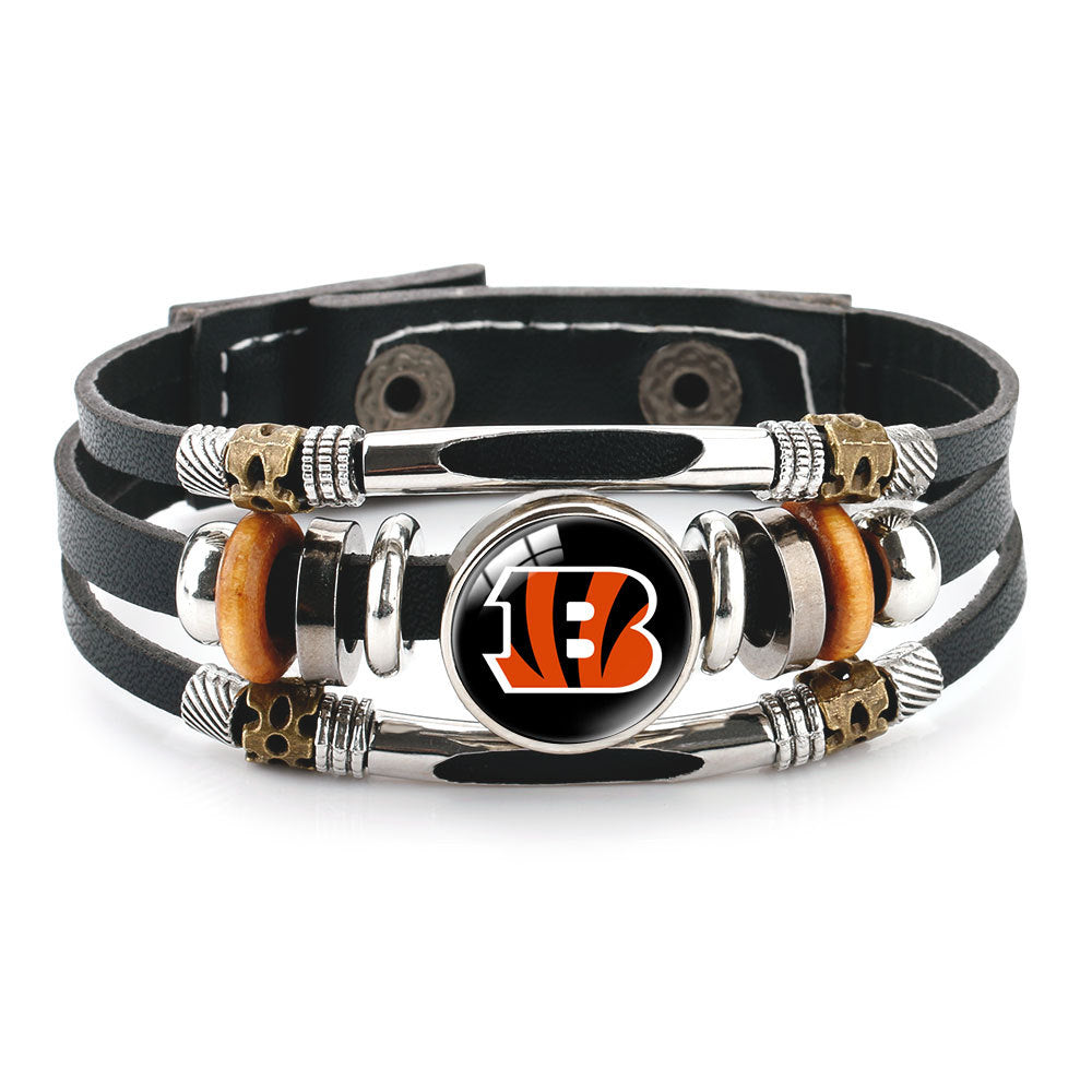 🏈 NFL 32-Team "Glory Gem" Leather Bracelet — Featuring all teams and their signature colors 📿🍀