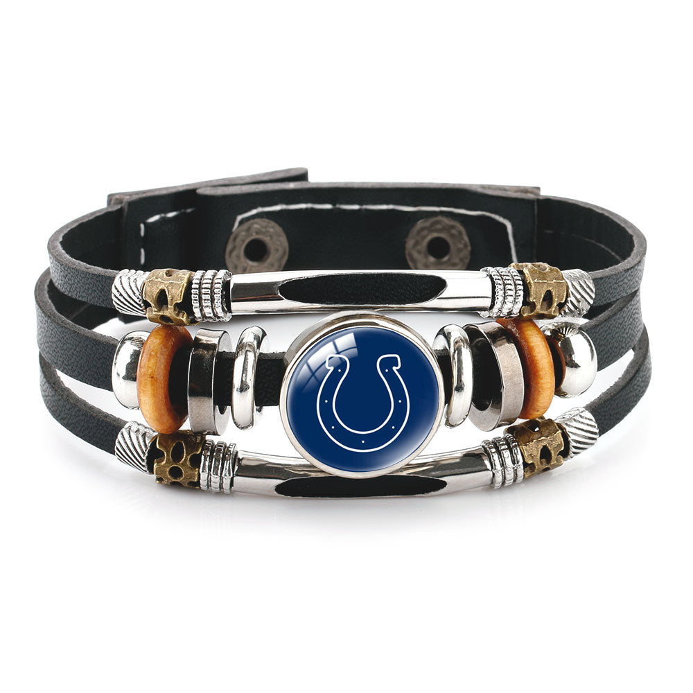 🏈 NFL 32-Team "Glory Gem" Leather Bracelet — Featuring all teams and their signature colors 📿🍀