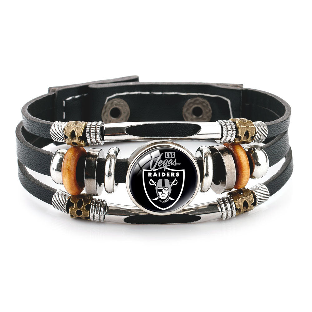 🏈 NFL 32-Team "Glory Gem" Leather Bracelet — Featuring all teams and their signature colors 📿🍀