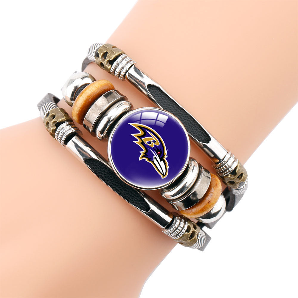 🏈 NFL 32-Team "Glory Gem" Leather Bracelet — Featuring all teams and their signature colors 📿🍀