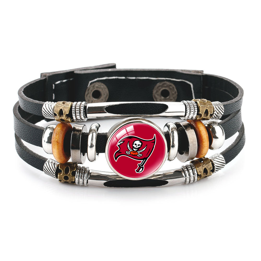 🏈 NFL 32-Team "Glory Gem" Leather Bracelet — Featuring all teams and their signature colors 📿🍀