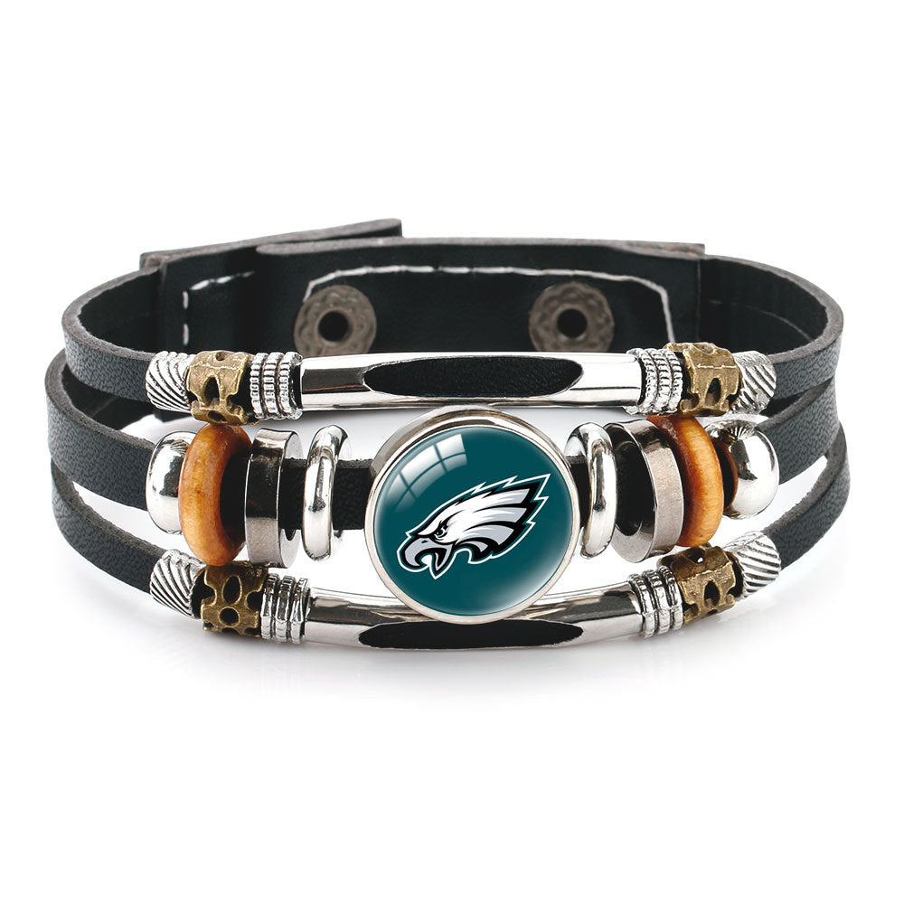 🏈 NFL 32-Team "Glory Gem" Leather Bracelet — Featuring all teams and their signature colors 📿🍀