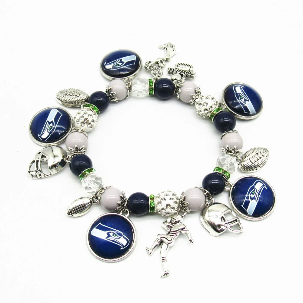 🏈 Designed for 32 NFL teams — Team-themed beaded bracelets 📿🍀
