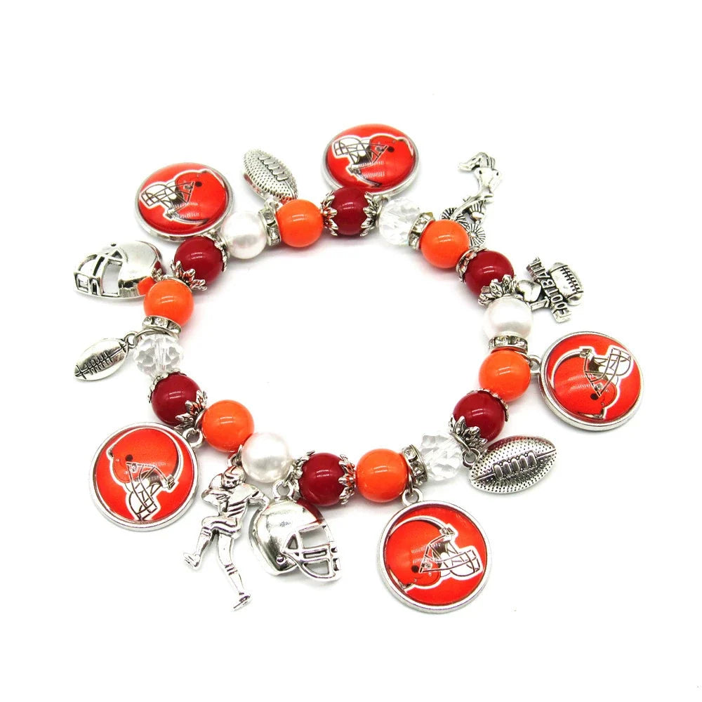 🏈 Designed for 32 NFL teams — Team-themed beaded bracelets 📿🍀
