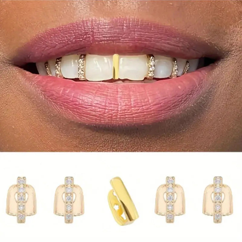 🦷 Showcase your personality—wear dazzling diamond-studded grillz to flaunt your unique style.