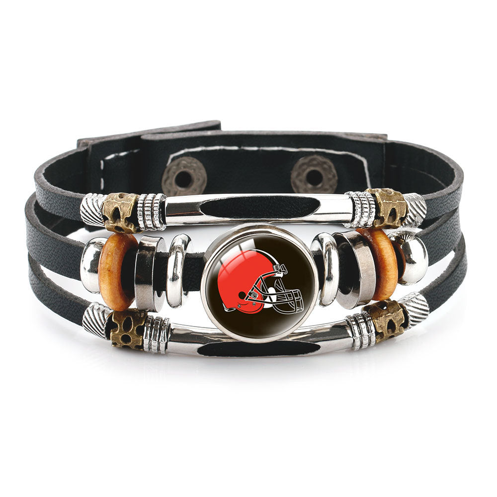 🏈 NFL 32-Team "Glory Gem" Leather Bracelet — Featuring all teams and their signature colors 📿🍀