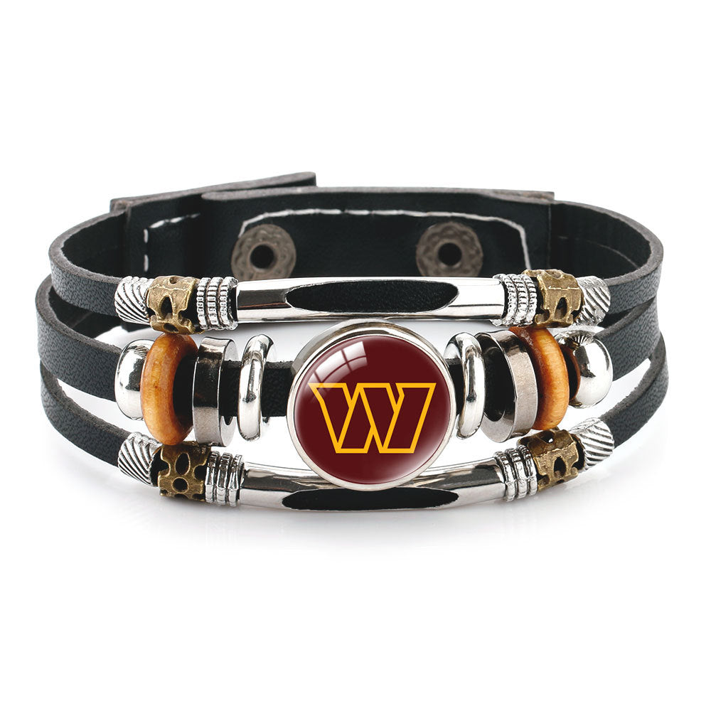 🏈 NFL 32-Team "Glory Gem" Leather Bracelet — Featuring all teams and their signature colors 📿🍀
