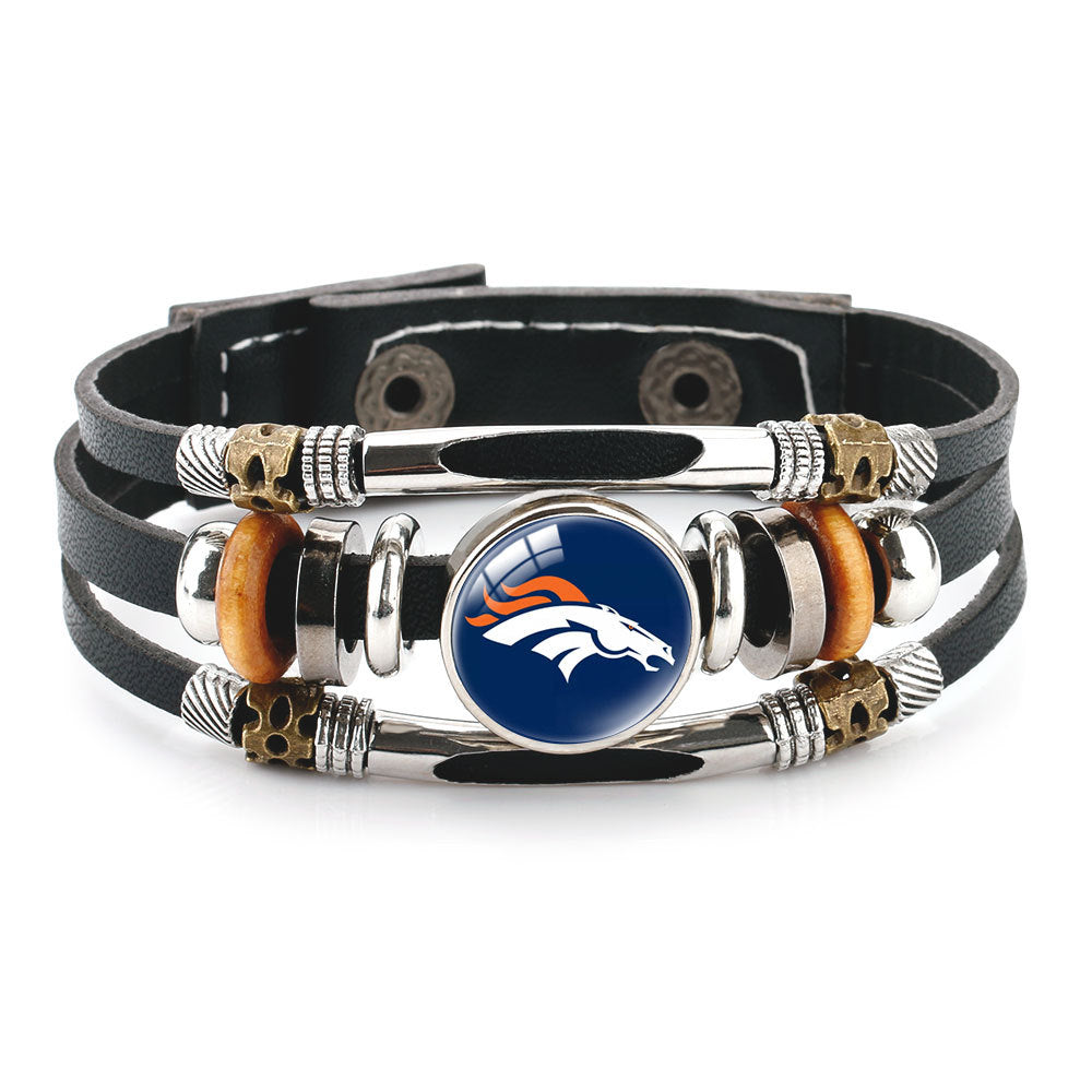 🏈 NFL 32-Team "Glory Gem" Leather Bracelet — Featuring all teams and their signature colors 📿🍀