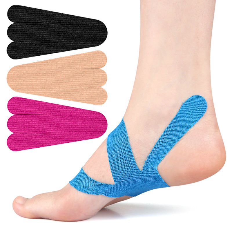 🦶 10-Piece Pre-cut Kinesiology Tape – Pain Relief Sports Tape for Plantar Fasciitis