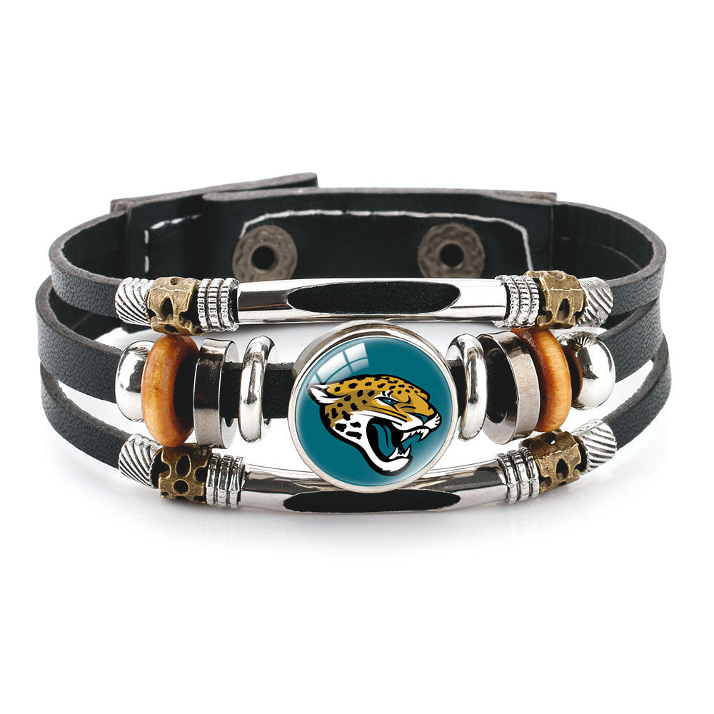 🏈 NFL 32-Team "Glory Gem" Leather Bracelet — Featuring all teams and their signature colors 📿🍀
