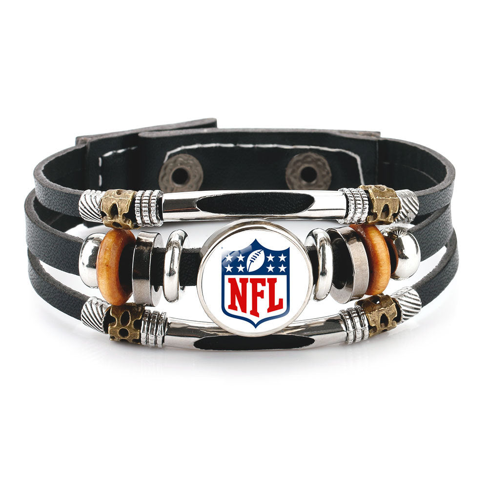 🏈 NFL 32-Team "Glory Gem" Leather Bracelet — Featuring all teams and their signature colors 📿🍀