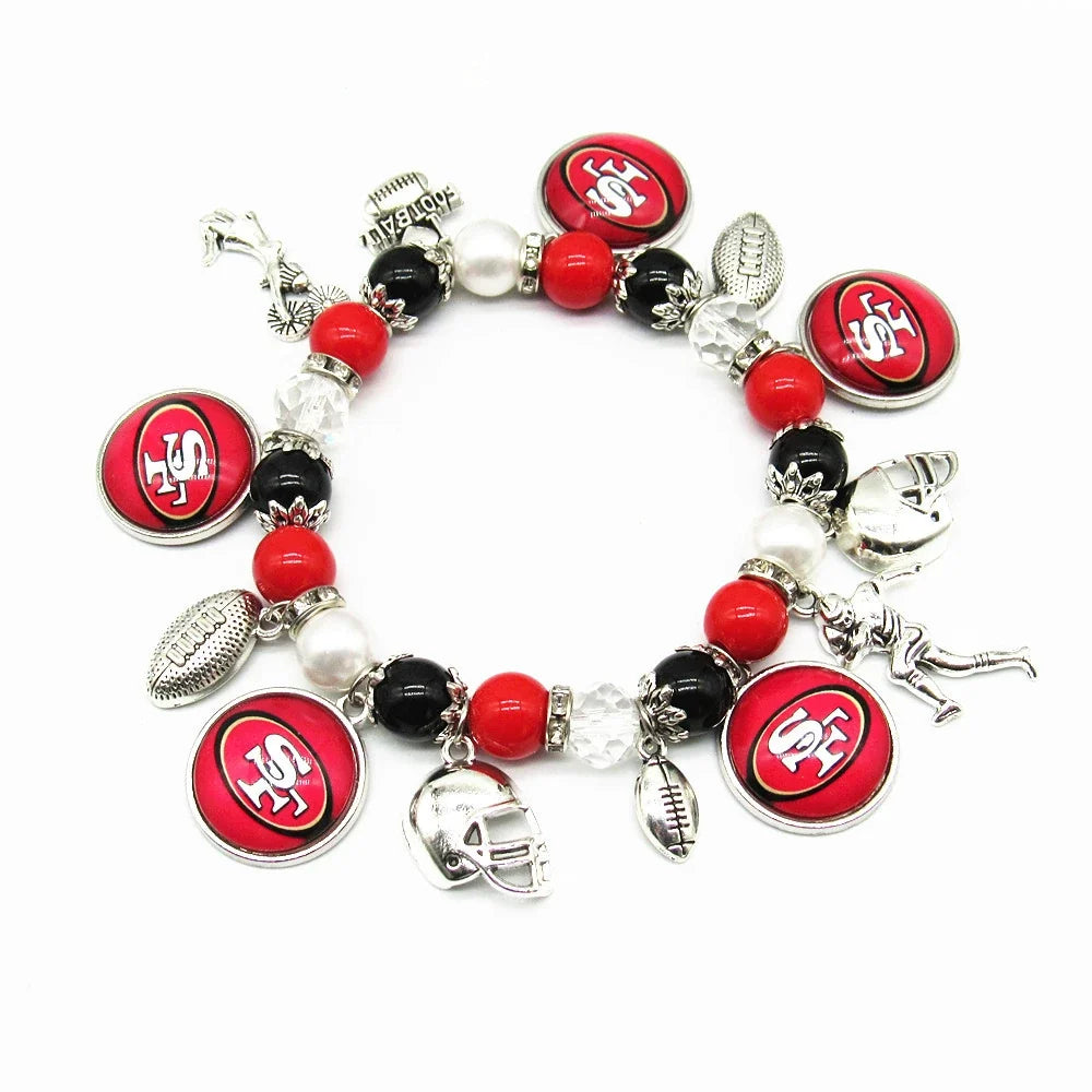 🏈 Designed for 32 NFL teams — Team-themed beaded bracelets 📿🍀