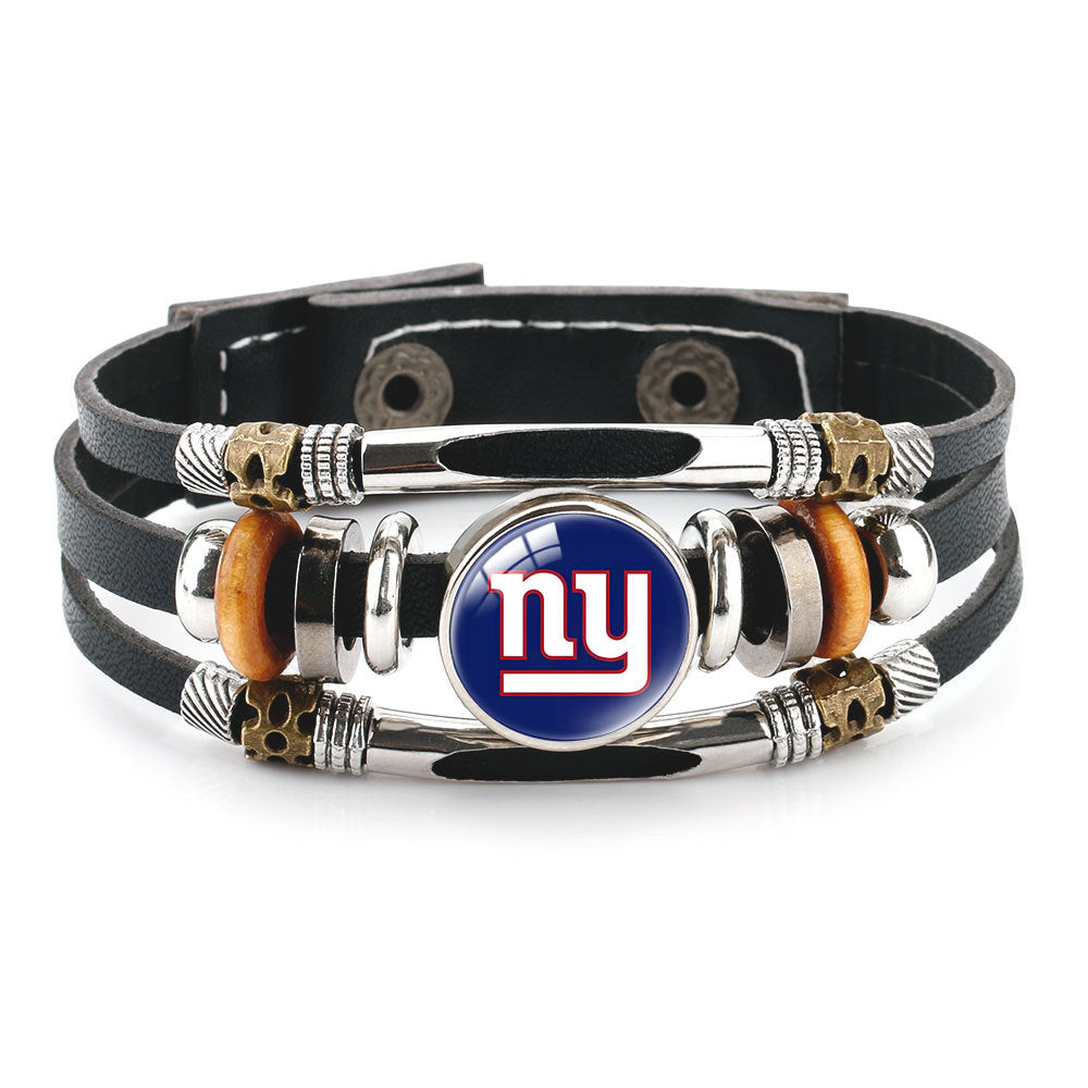 🏈 NFL 32-Team "Glory Gem" Leather Bracelet — Featuring all teams and their signature colors 📿🍀
