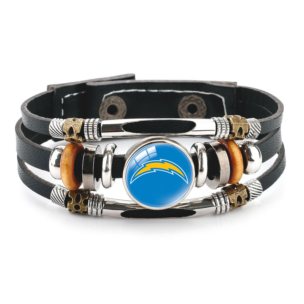 🏈 NFL 32-Team "Glory Gem" Leather Bracelet — Featuring all teams and their signature colors 📿🍀