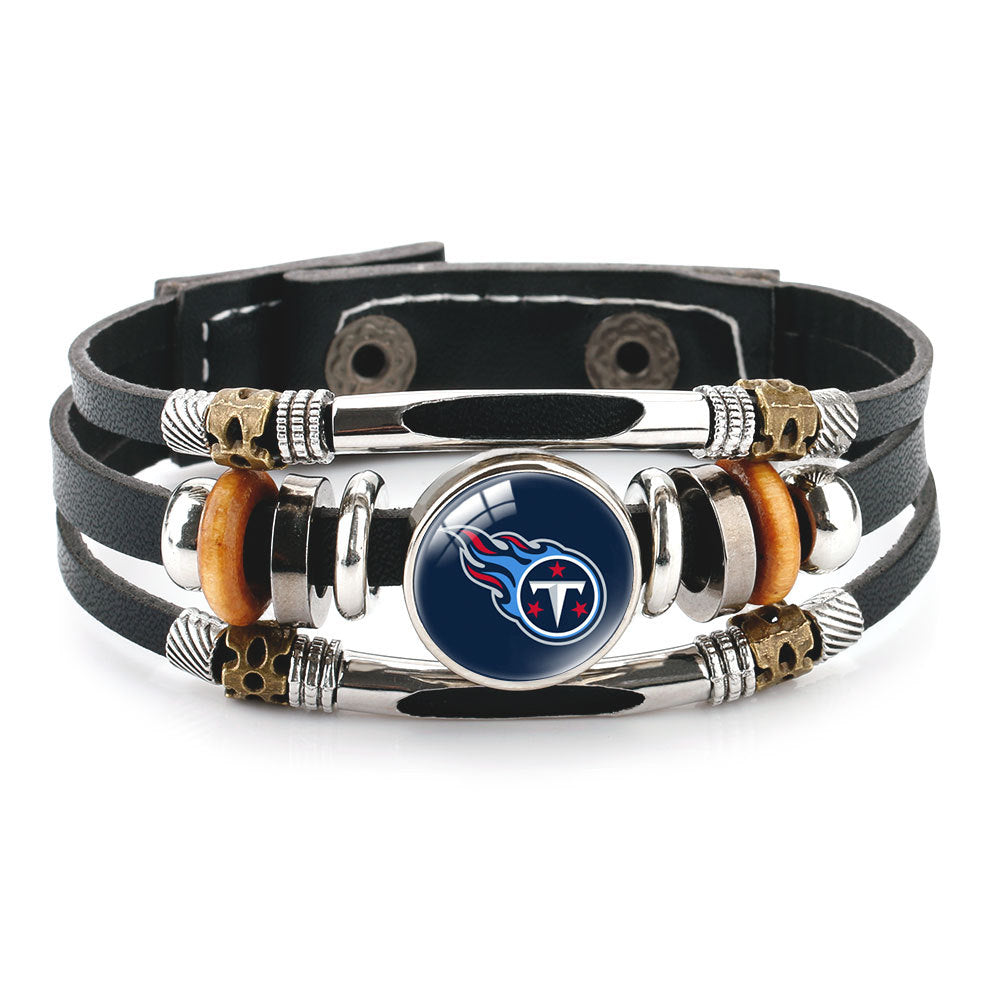 🏈 NFL 32-Team "Glory Gem" Leather Bracelet — Featuring all teams and their signature colors 📿🍀