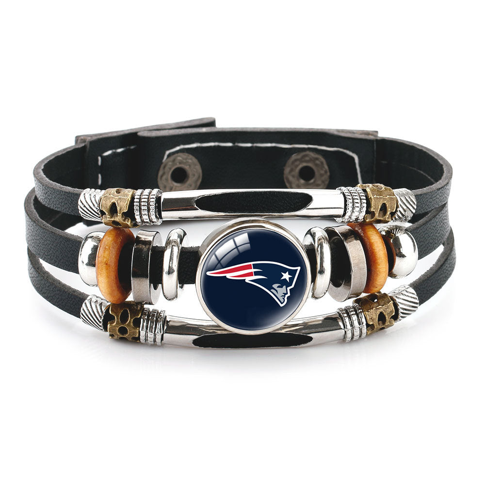🏈 NFL 32-Team "Glory Gem" Leather Bracelet — Featuring all teams and their signature colors 📿🍀