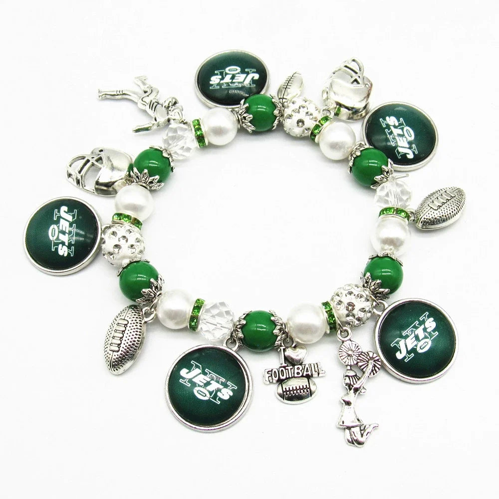 🏈 Designed for 32 NFL teams — Team-themed beaded bracelets 📿🍀