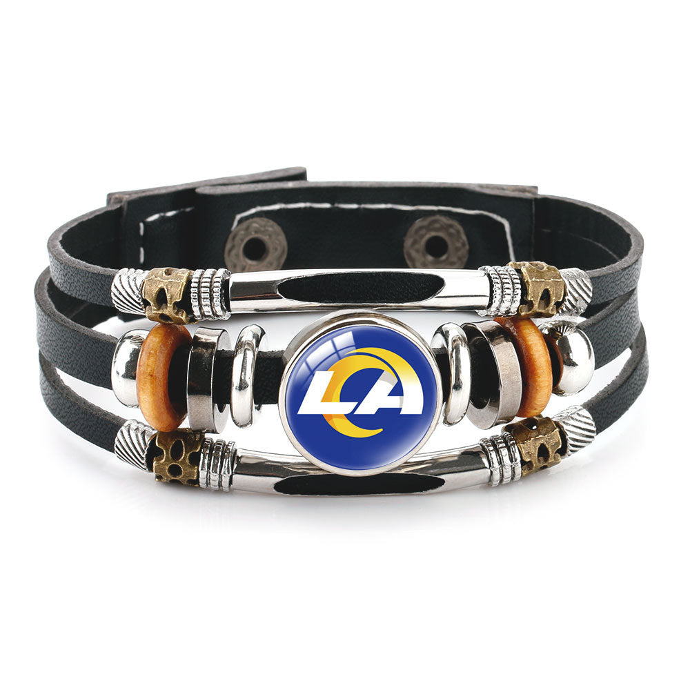 🏈 NFL 32-Team "Glory Gem" Leather Bracelet — Featuring all teams and their signature colors 📿🍀