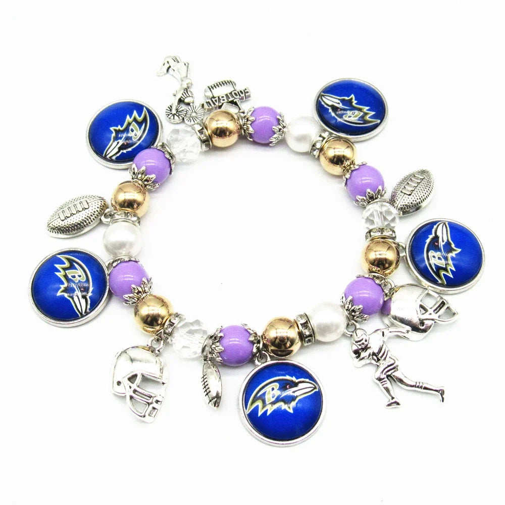 🏈 Designed for 32 NFL teams — Team-themed beaded bracelets 📿🍀