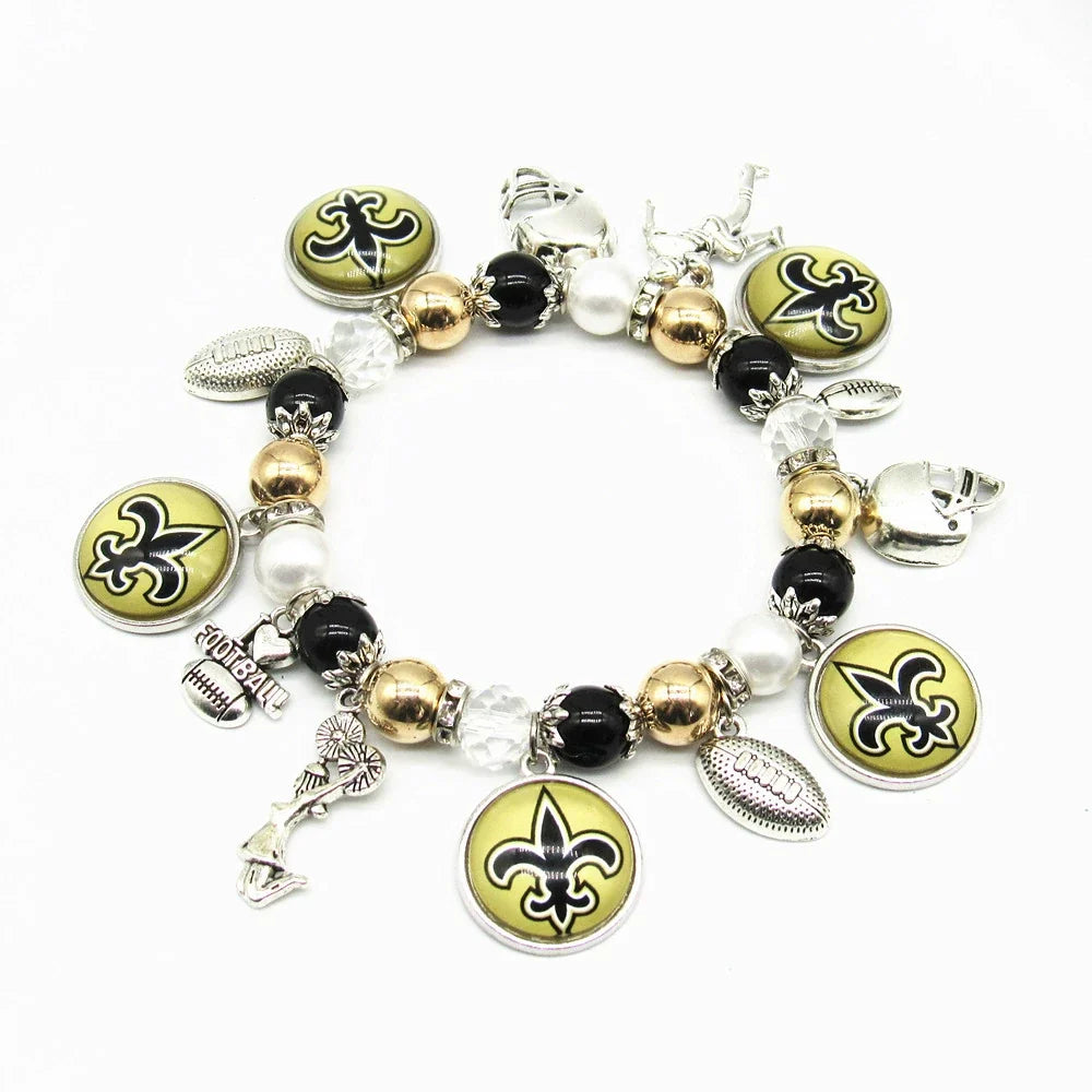 🏈 Designed for 32 NFL teams — Team-themed beaded bracelets 📿🍀