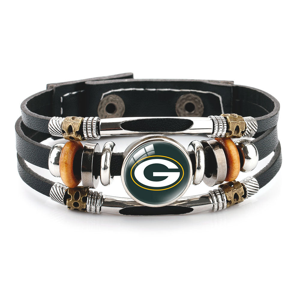 🏈 NFL 32-Team "Glory Gem" Leather Bracelet — Featuring all teams and their signature colors 📿🍀