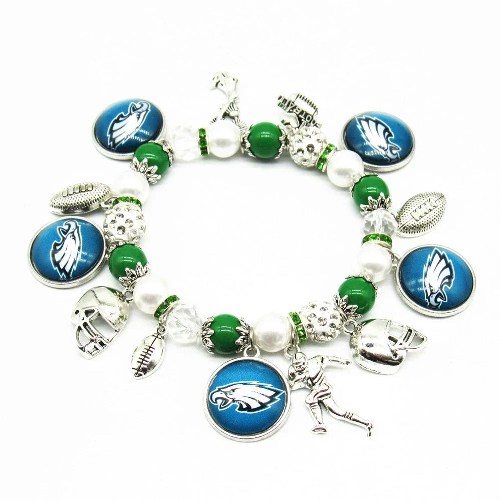 🏈 Designed for 32 NFL teams — Team-themed beaded bracelets 📿🍀