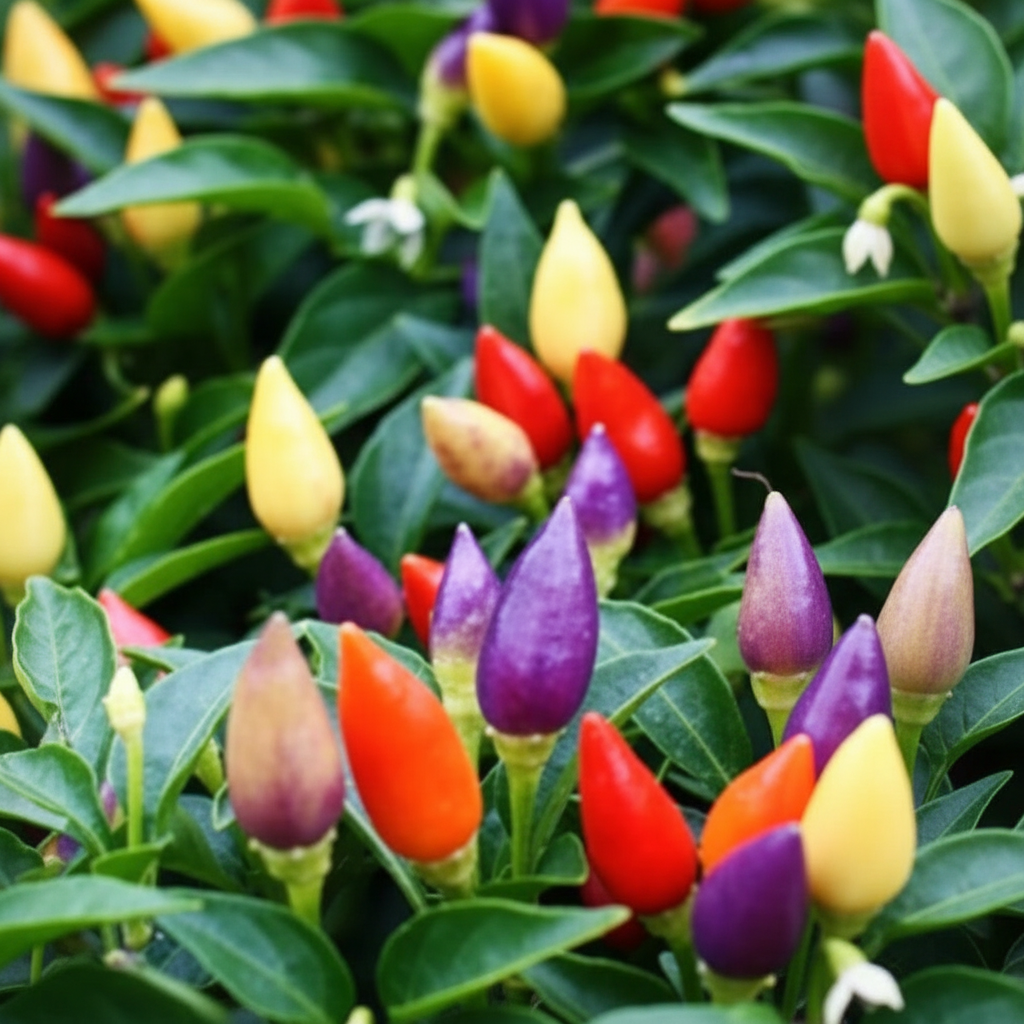 30 Pieces Bolivian Rainbow Hot Pepper Ornamental Chili Seeds For Garden And Home Growing