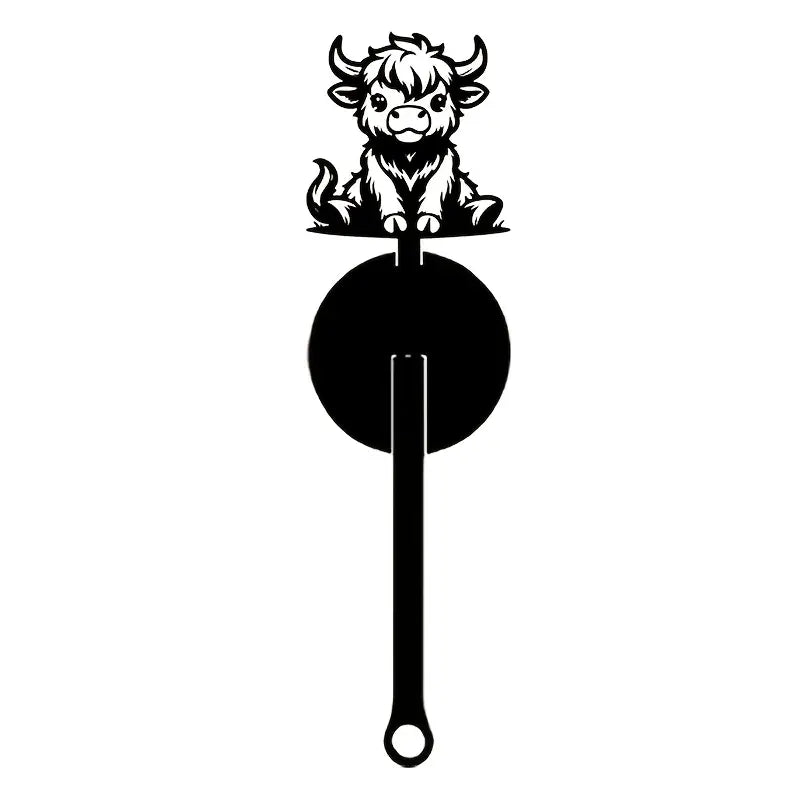 🐮 Elegant metal Highland cow-shaped toilet paper holder——Openwork wrought iron toilet paper holder