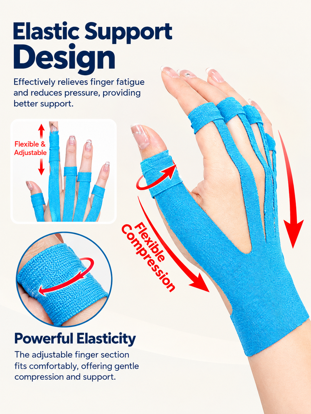 🖐️ Elastic Hand Support Tape for Pain Relief & Sports